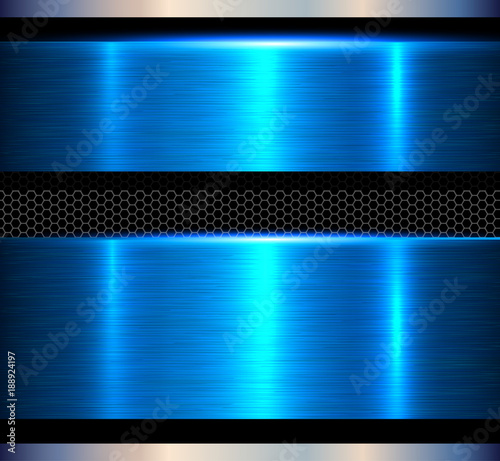 Metal background texture blue