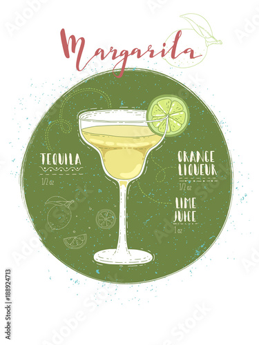 Illustration of cocktail Margarita