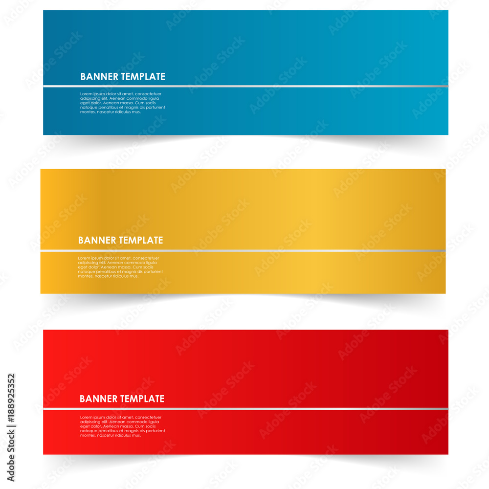 Naklejka premium set of sticker banner template isolated on white background