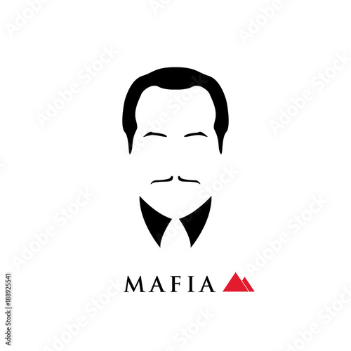 The boss of the Italian mafia. Vector illustration.