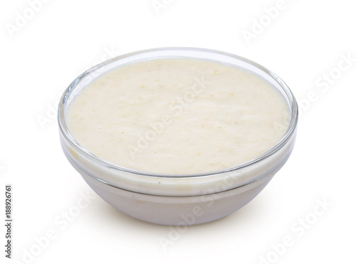Horseradish sauce isolated on white background