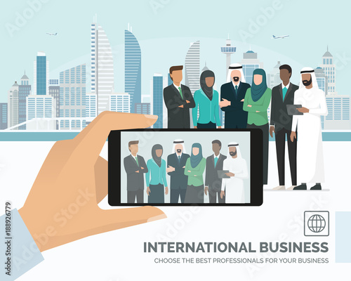 Arab muslim businesspeople