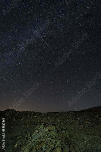 Night photography in the Natural Area of Granadilla. Extremadura. Spain.