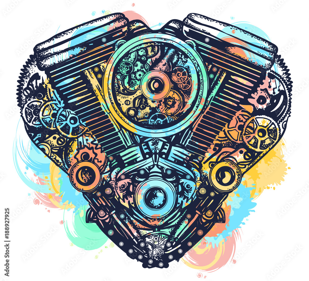 Mechanical Robot Hand Steampunk Style Tattoo Stock Vector (Royalty Free)  1343504414 | Shutterstock