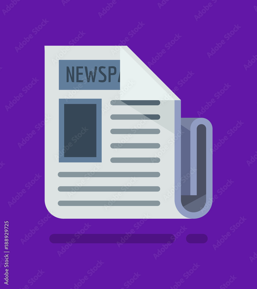 Vector newspaper isolated. Vector illustration Vector newspaper isolated. Vector illustration