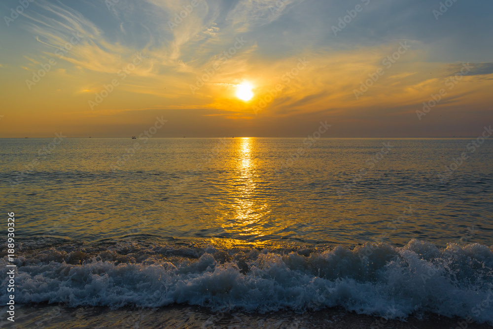 Beautiful sunset on the sea