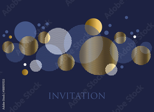 Gold and deep blue color ab...