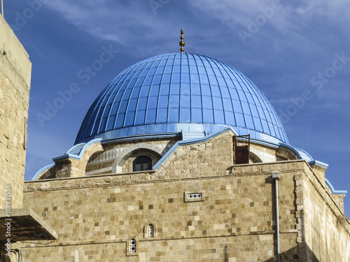 Acre or Akko, Israel - view of a typical mosque dome in the old city of Acre.