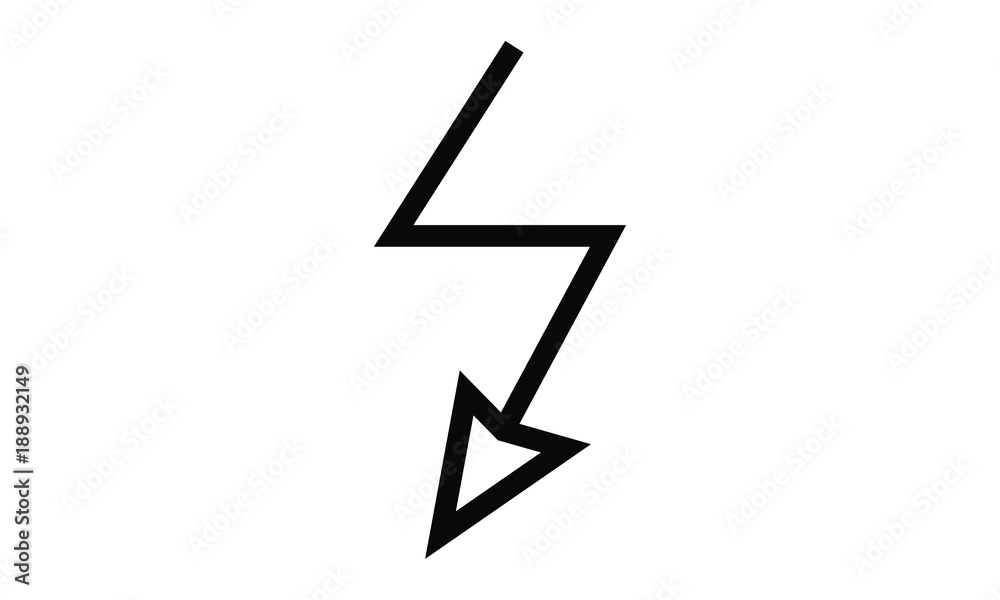 Fototapeta premium Vector -lightning - flash - thunderbolt - blitz - attention - isolated