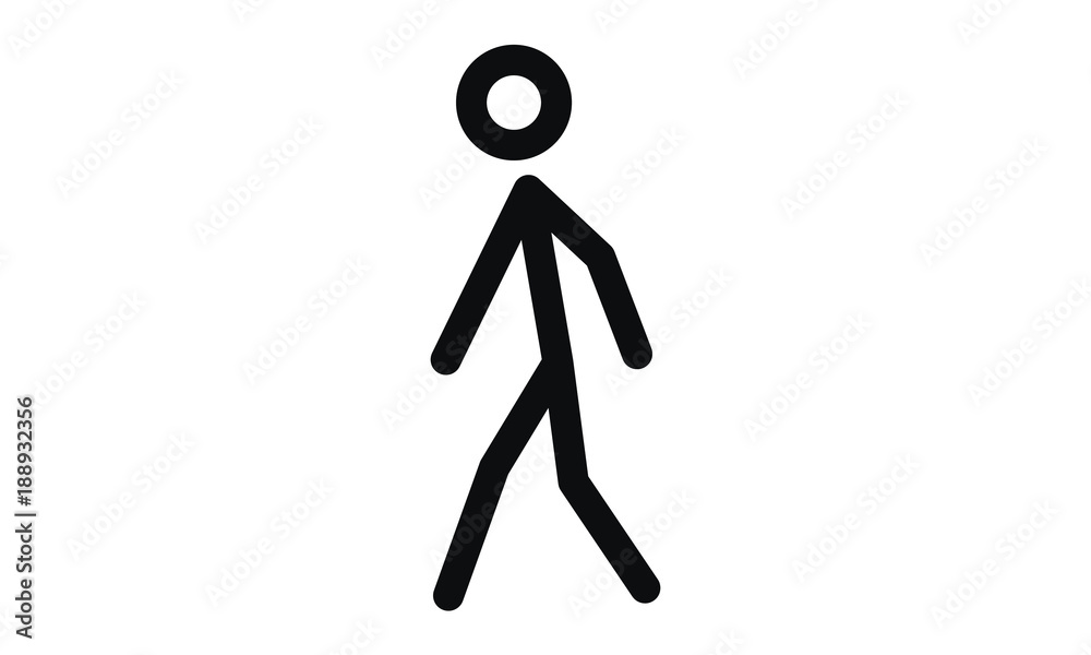 Vector - walking - walk - take a walk - move - pictogram - isolated Vector - walking - walk - take a walk - move - pictogram - isolated