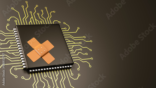 Computer Processor Bug Patch Concept