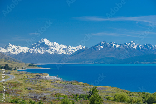 Fototapeta Naklejka Na Ścianę i Meble -  landscape of mt.cook national park, New Zealand