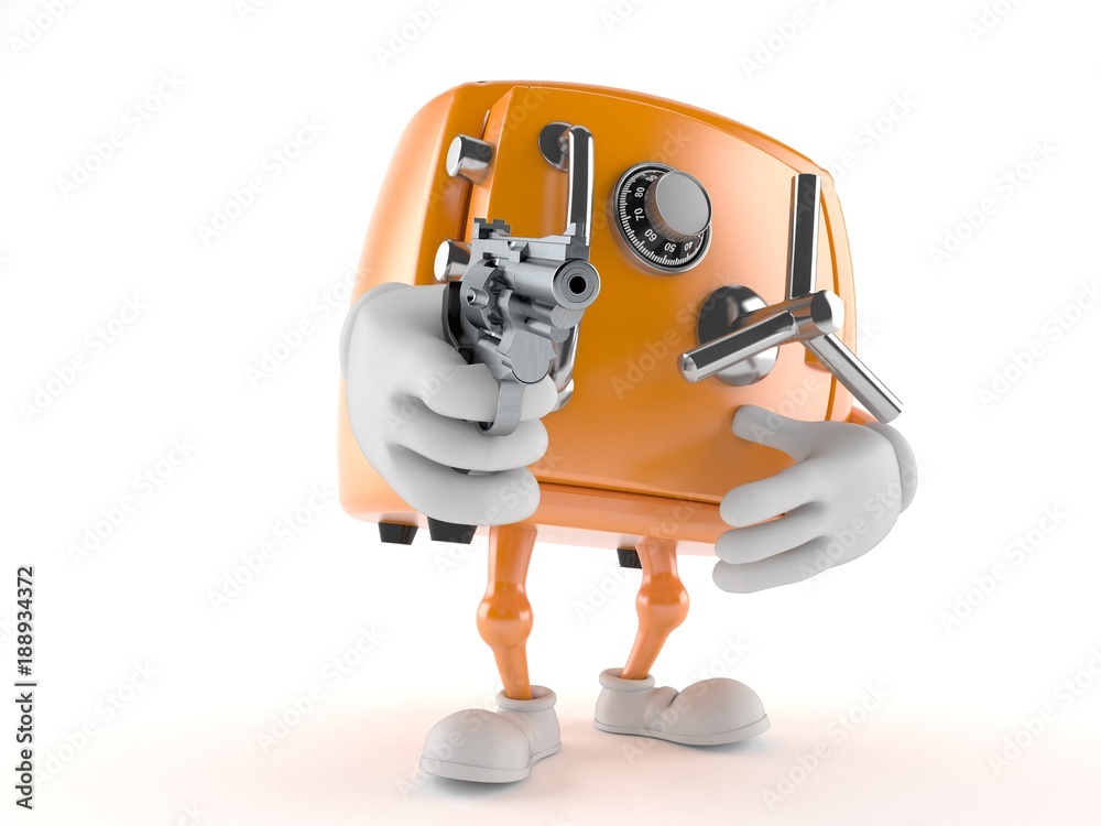 Fototapeta premium Safe character aiming a gun