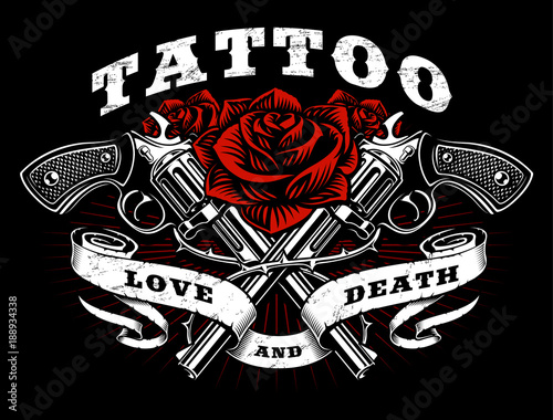 guns and roses (monochrome version)