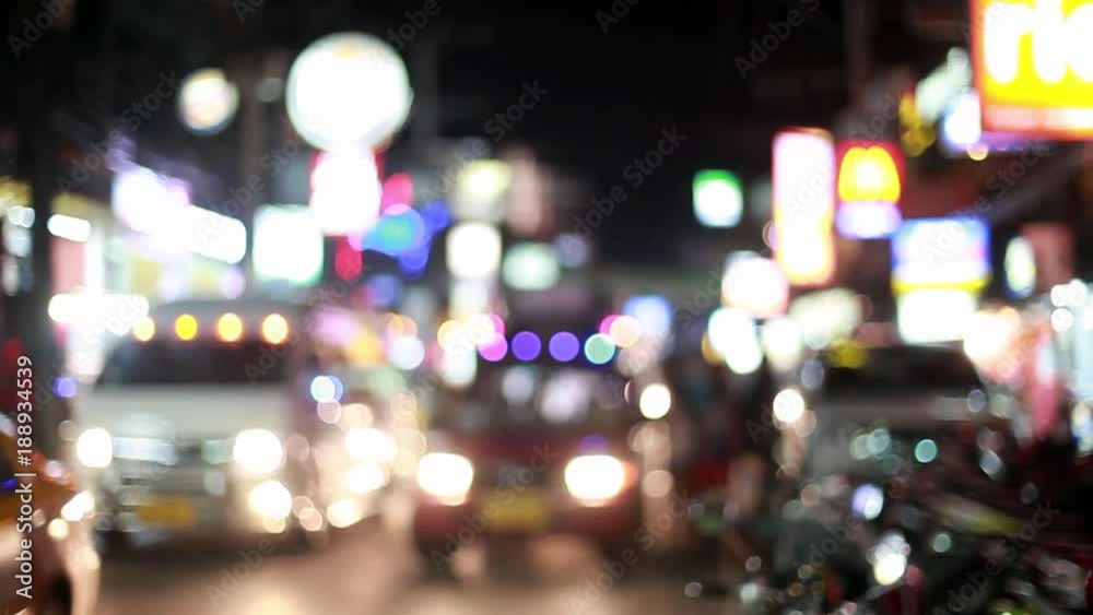 Bokeh car light at night. Out of focus traffic lights. 1920x1080, hd Bokeh car light at night. Out of focus traffic lights. 1920x1080, hd