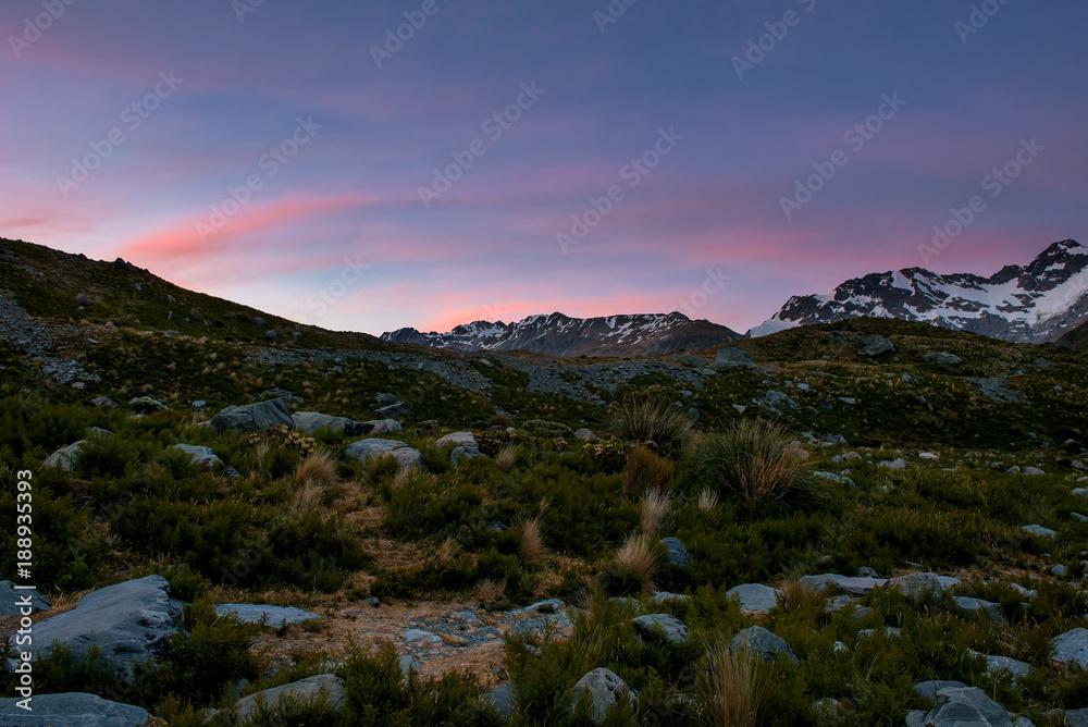 Obraz premium landscape of mt.cook national park, New Zealand