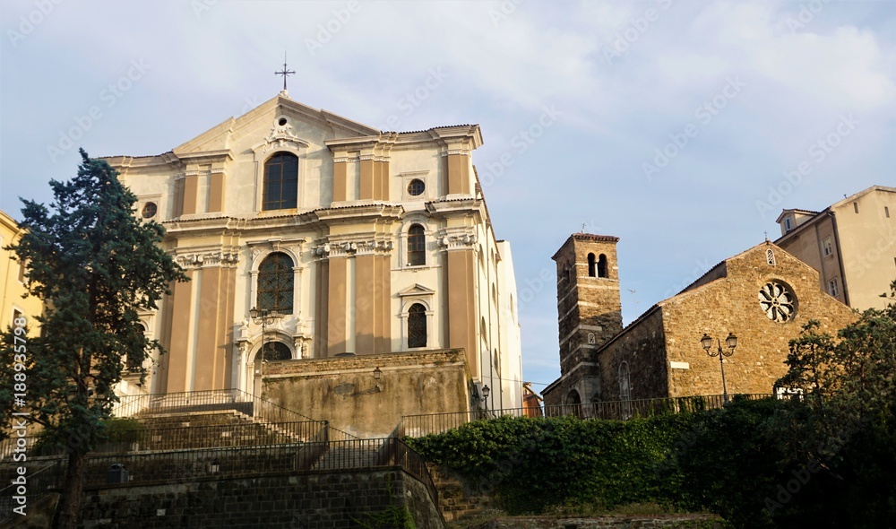 The churches Santa Maria Maggiore and San Silvestro in Trieste