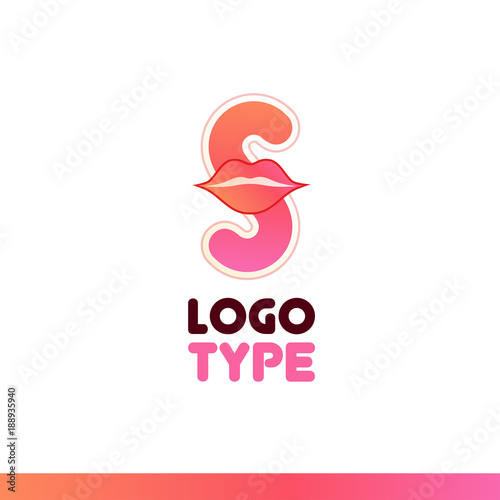 Sex Logo with letter S - Vector Illustration isolated on white