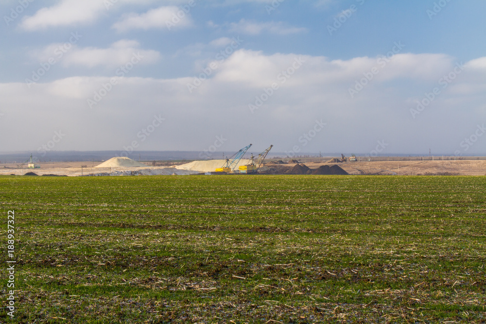 Fototapeta premium Taurian steppe near the Sea of Azov