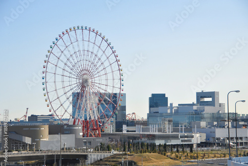 Daikanransha Ferris Wheel in Odaiba Tokyo  Japan.  