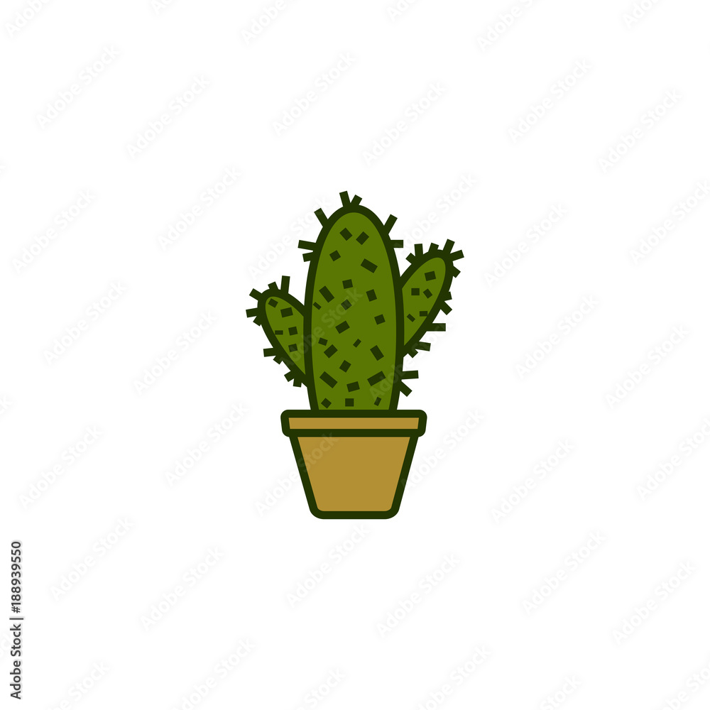cactus flat vector icon cactus flat vector icon