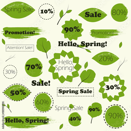 spring sale set of icons for your banners, websites, posters