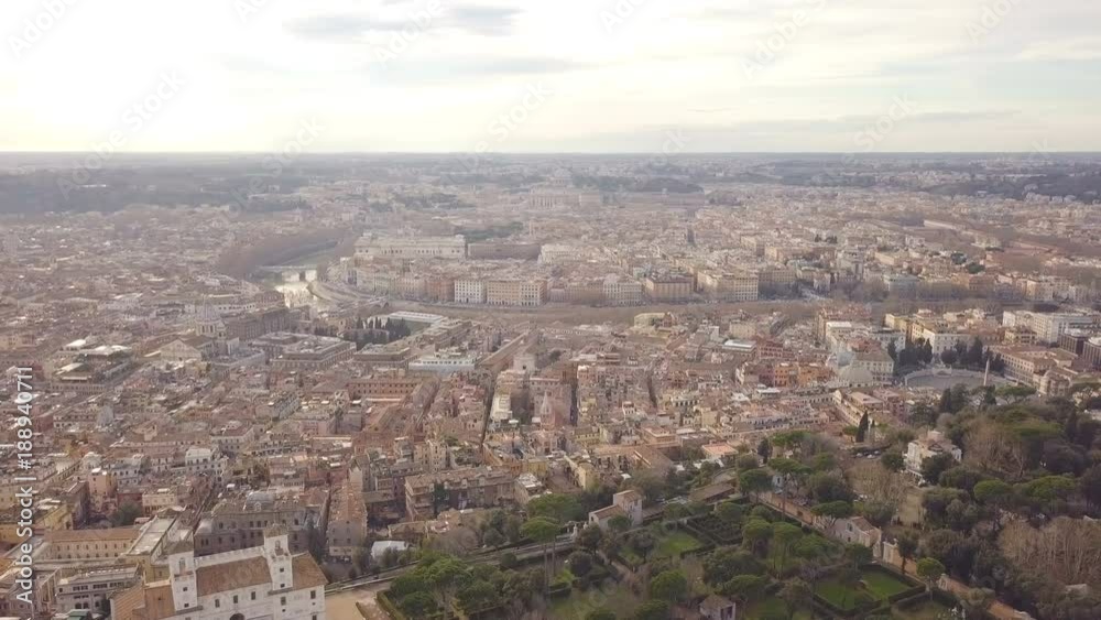 Aerial view of city center of Rome Aerial view of city center of Rome
