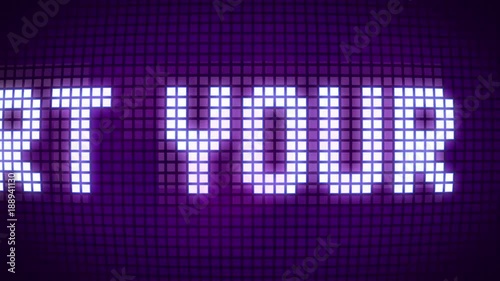 Start your engines, Led Display message