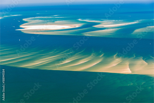 Bancs de sable sous-marins près d'Arcachon en France