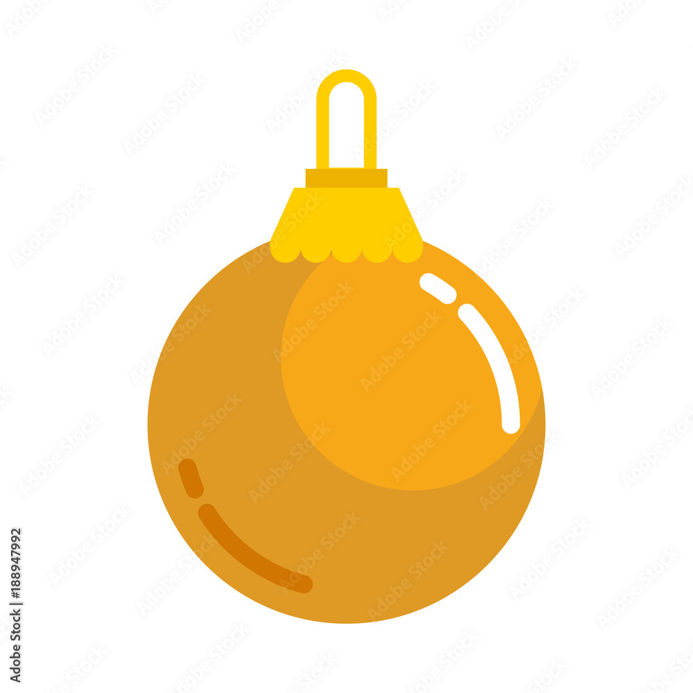 Gold Plain Christmas Ball Vector Illustration