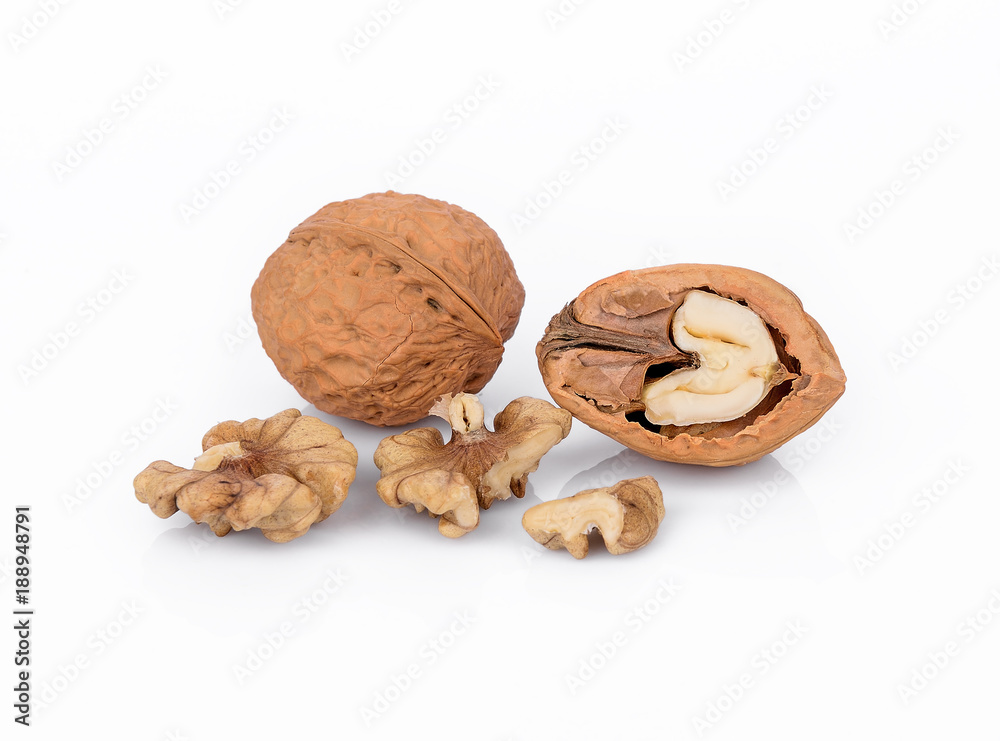 Walnuts kernel isolated on white background Walnuts kernel isolated on white background