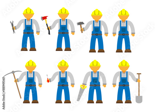 Blue collar workers set