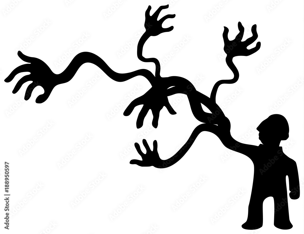 Fototapeta premium Arm Multiply Silhouette