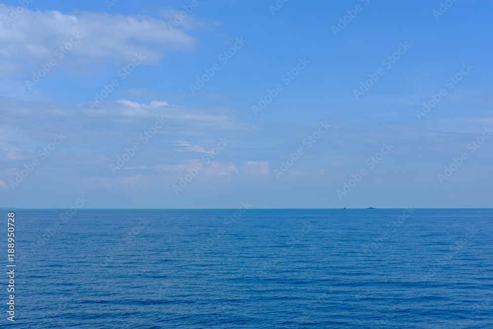 Beautiful sea and blue sky.