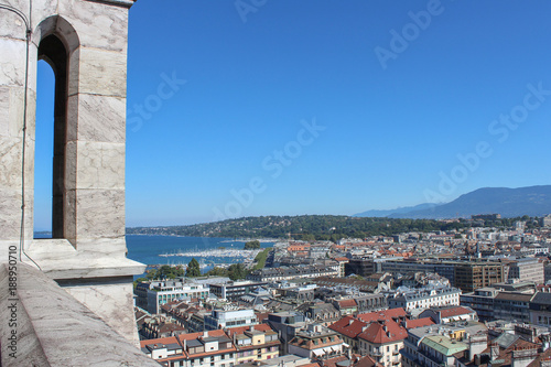 GENEVA, SWITZERLAND - SEPTEMBER 14 - View of the city from a height.