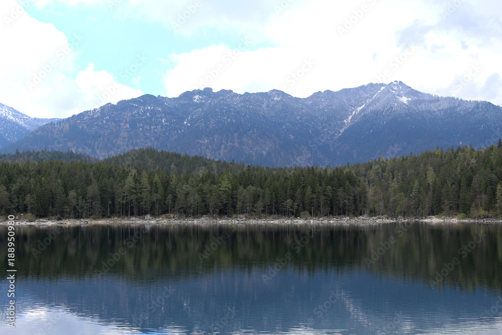 Naklejka premium Jezioro Eibsee