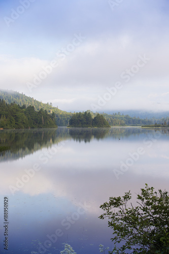 Summer morning in La Mauricie National Park, Quebec, Canada 