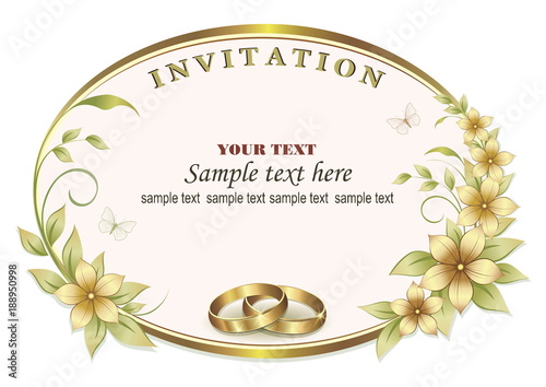 Wedding invitation card. Background