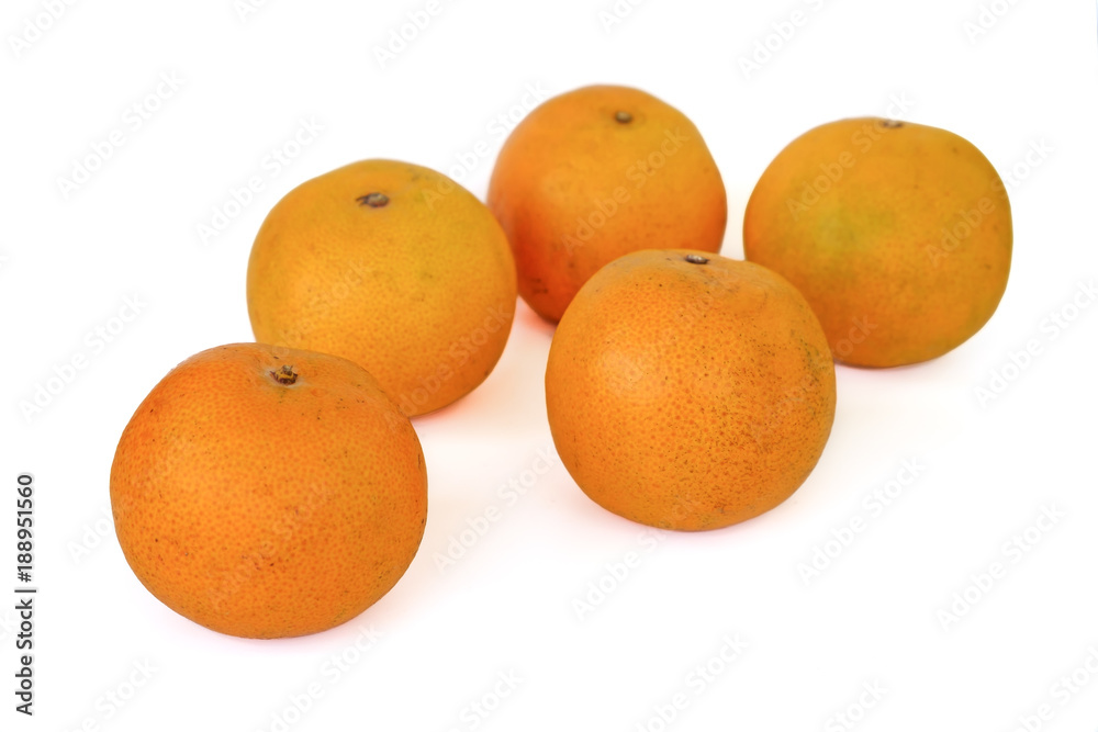 Orange fruit on white background Orange fruit on white background