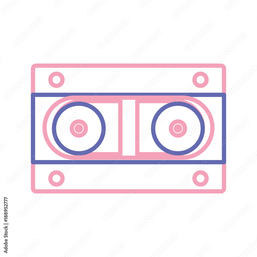 Obraz premium cassette vector illustration