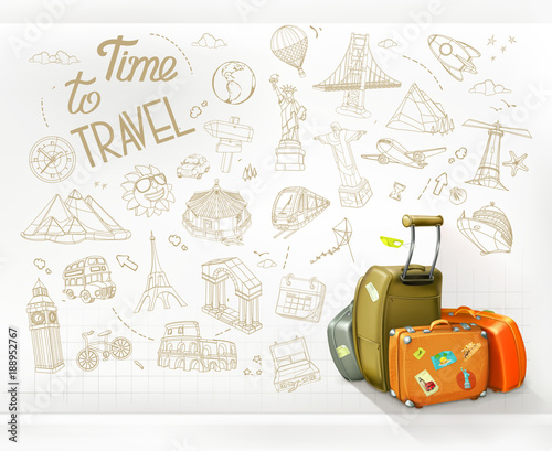 Time to Travel. Infographics vector