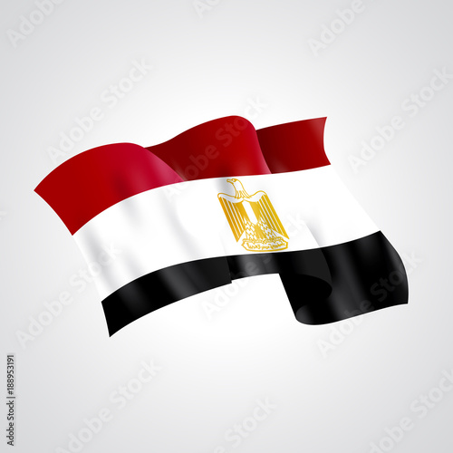 Egypt flag. Flag ofEgypt. Bright Egypt flag background. Abstract Egypt ribbon vector. photo