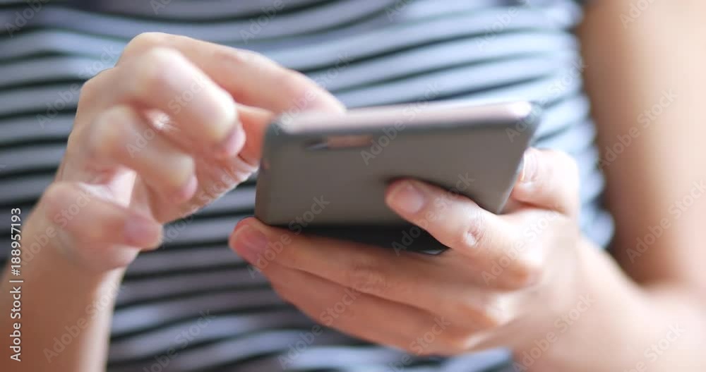 Use of mobile phone online