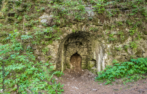 ancient lime kiln in the woods of Trentino Alto Adige, near Racines in Italy photo