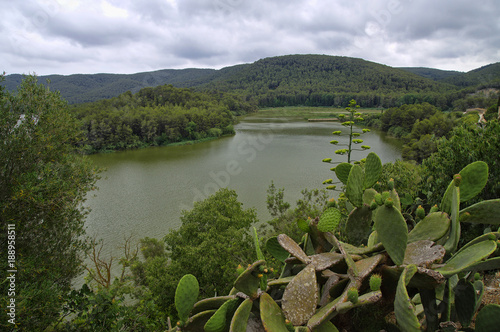 Beautiful lake Panta de Foix, Catalonia, Spain photo