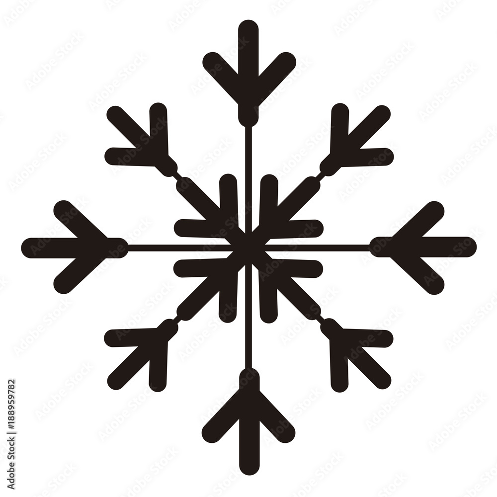 Obraz premium Isolated snowflake icon