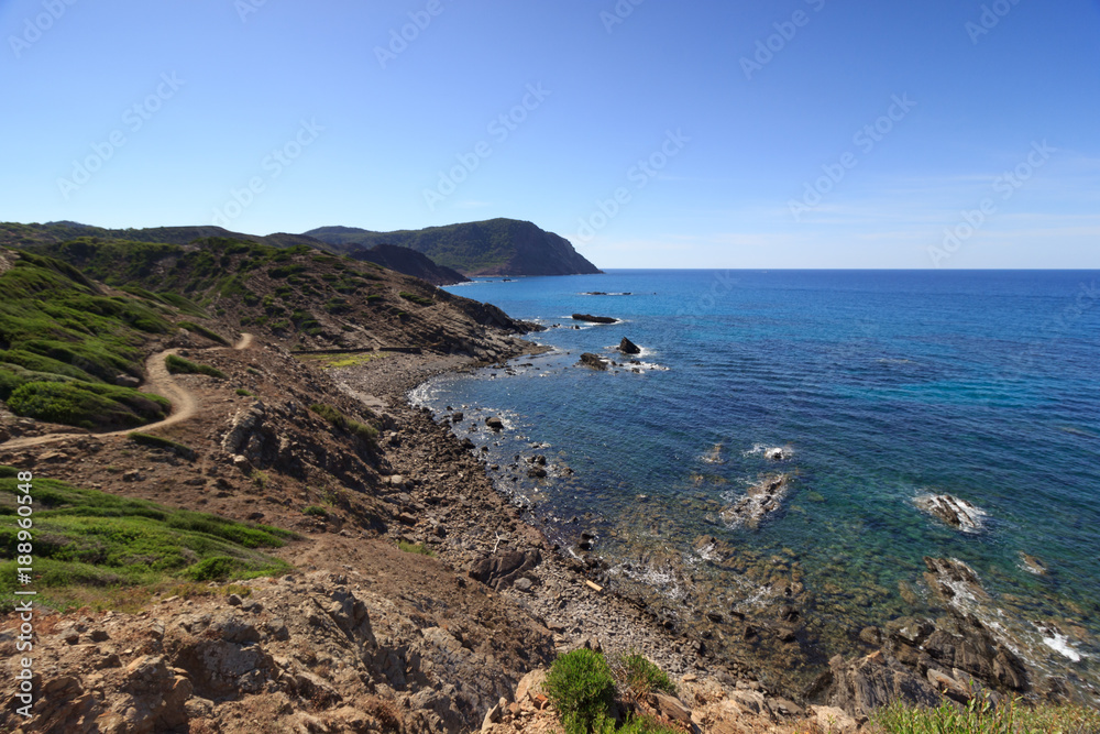 Fototapeta premium plage de cavalleria, minorque, baleares, espagne