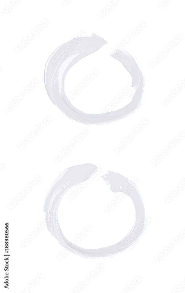 Circle made with a paint stroke isolated