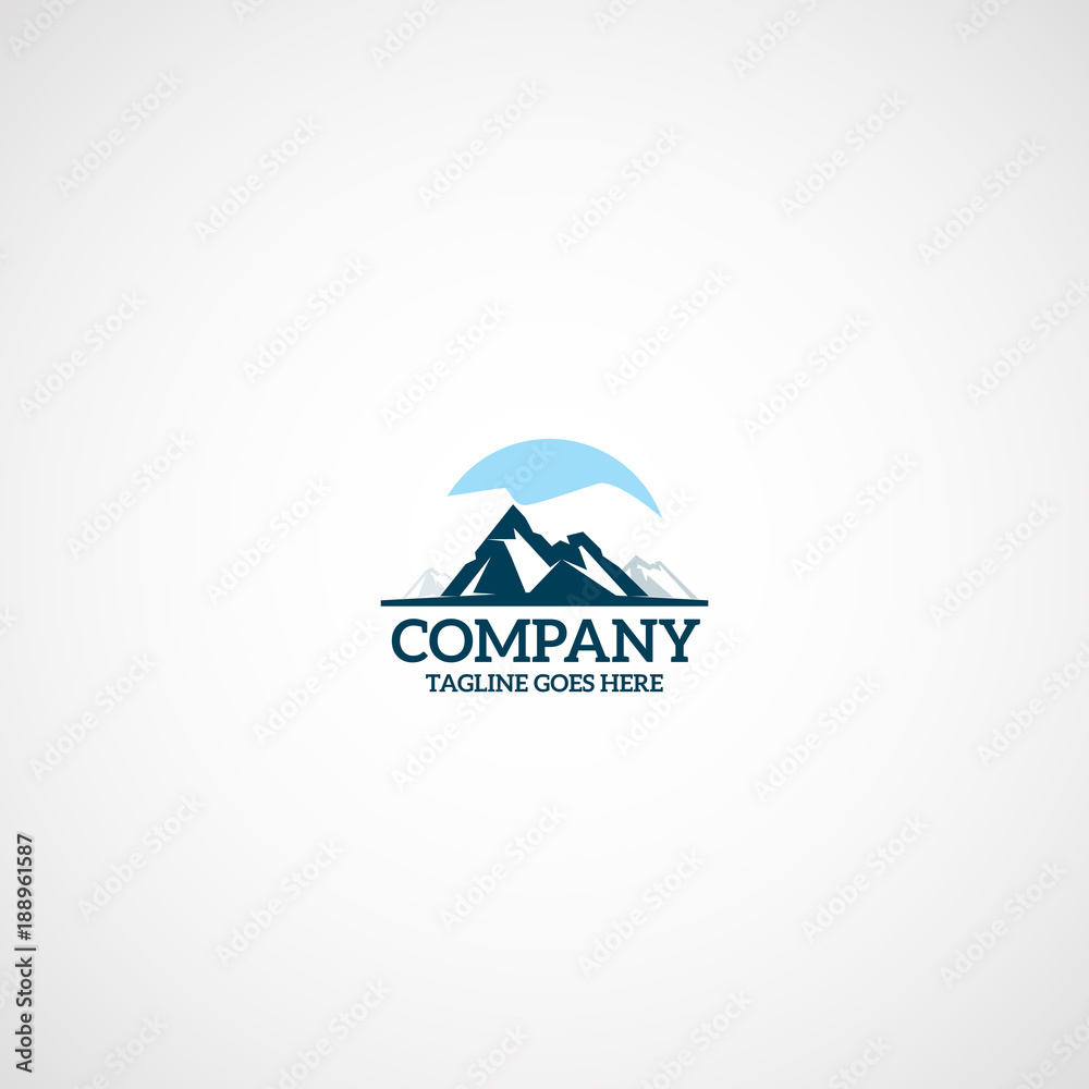 Vector mountains logo. Vector mountains logo.