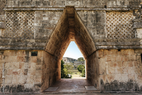 mayan arch in Uxmal Mexico